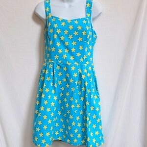 Birds of North America Polka Dot Starfish Sun Dress 8 RARE